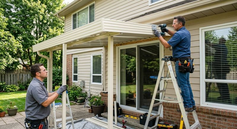 Aluminum Awning Installation in Santa Rosa, CA