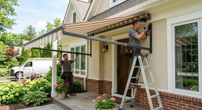 Entrance Awning Installation in Marin County, CA