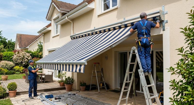Fabric Awning Installation in Marin County, CA