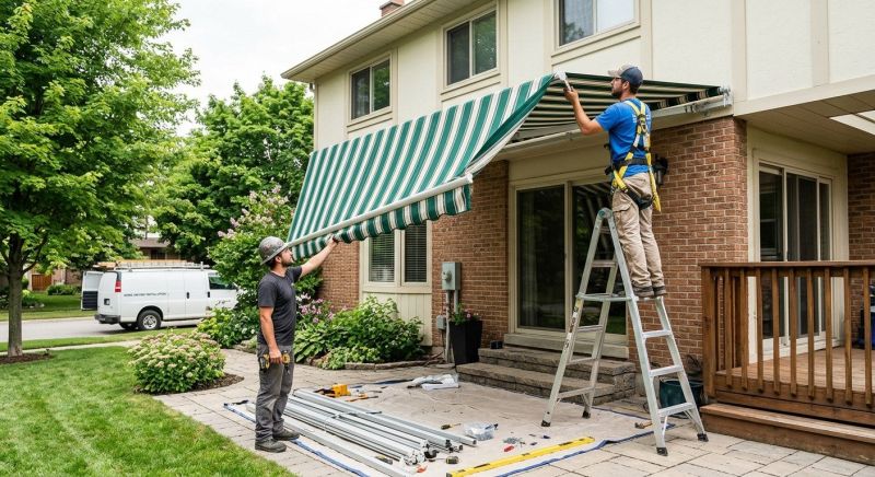 Fabric Awning Installation in Sonoma County, CA