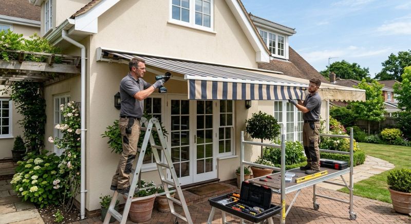 Fabric Awning Installation in Sonoma County, CA