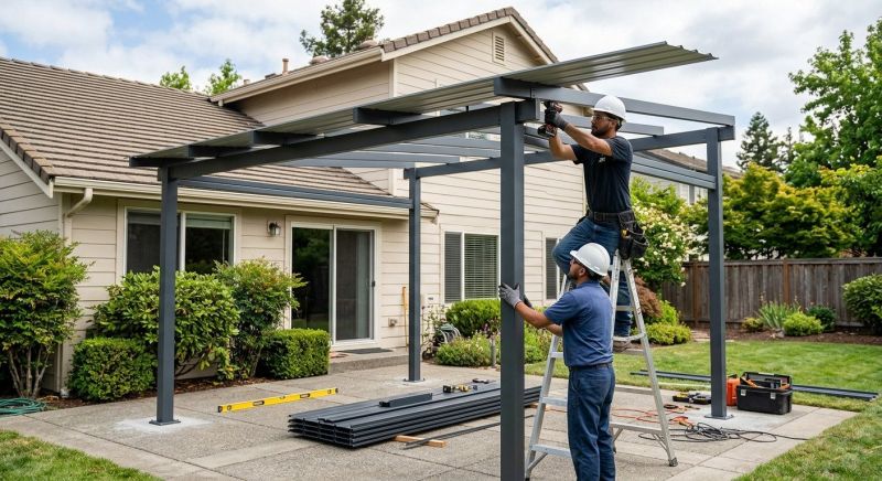 Metal Patio Cover Installation in Fayetteville, NC